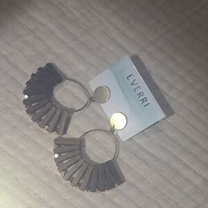 Gold and Brown Hoop Earrings